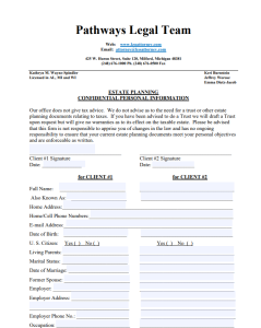 Estate Planning Questionnaire